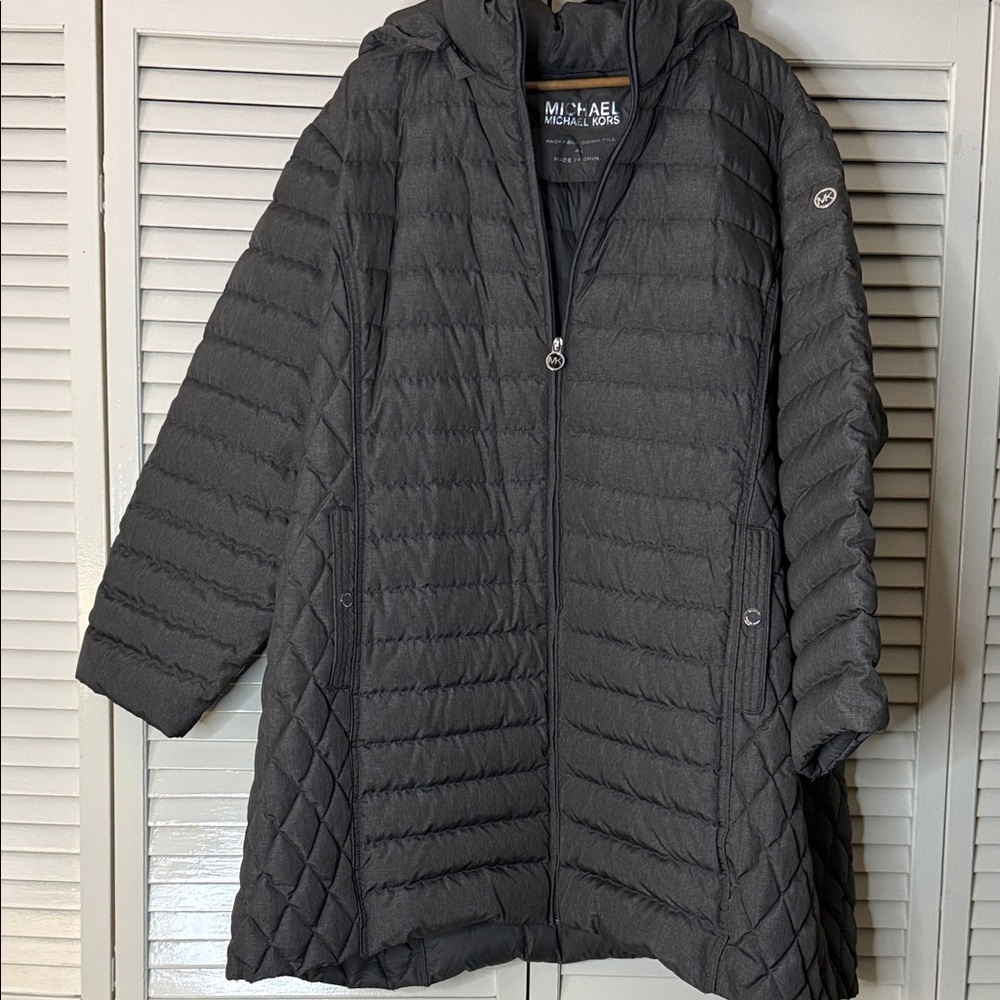 Michael Kors Charcoal Quilted Jacket